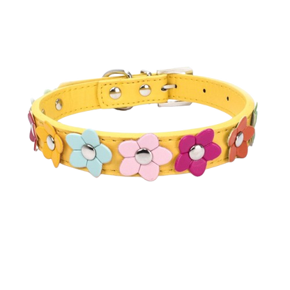 Leather Floral Collar