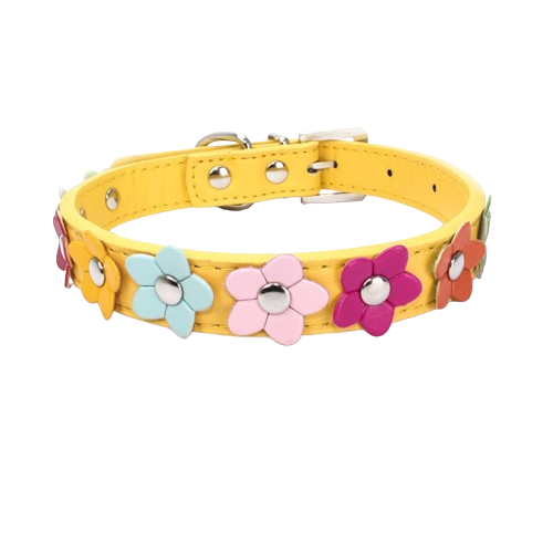 Leather Floral Collar