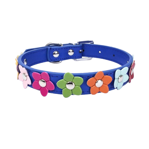 Leather Floral Collar