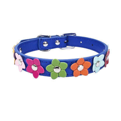 Leather Floral Collar