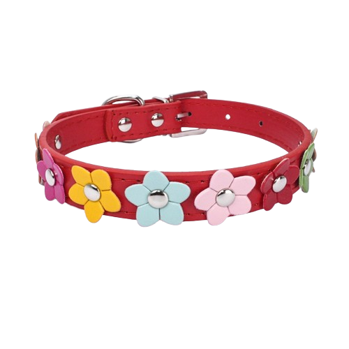 Leather Floral Collar