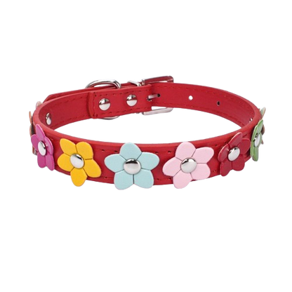 Leather Floral Collar