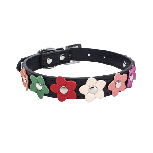 Leather Floral Collar